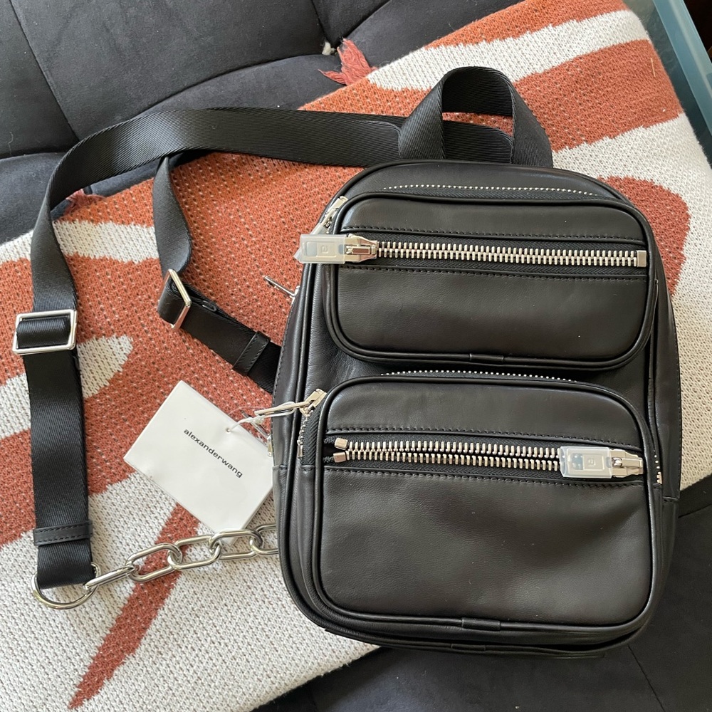 Alexander Wang Black Medium Attica Backpack NWT